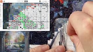 Cross Stitch Stitch With Me 106 with talking [upl. by Einittirb405]