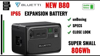 Bluetti B80 expansion battery for EB3A EB55 EB70s AC60 AC180 [upl. by Pepin215]