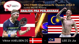 Victor Axelsen vs Lee Zii Jia  Analisis Pra Perlawanan  Victor Denmark Open 2023 bwf [upl. by Engedi]