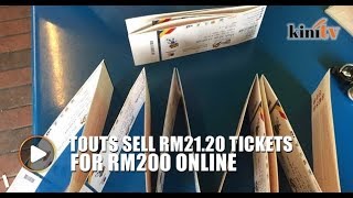 Touts sell RM2120 football final tickets for as high as RM200 online [upl. by Amsirp]