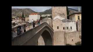 Mostar Bridge Jump July 11th 2013 [upl. by Lachman123]