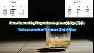 Tennessee Whisky by Chris Stapleton play along with scrolling guitar chords and lyrics [upl. by Leanahtan]