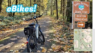 eBiking the BanksVernonia Trail in Oregon with a Aventon Level Commuter and 2 RadMini Fat Bikes [upl. by Carney]