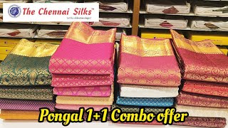 Chennai silks Pongal Silk saree 11 Combo offer Gift saree [upl. by Howey515]