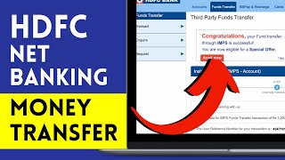 HDFC Bank Net Banking Money  Fund Transfer [upl. by Atterg]