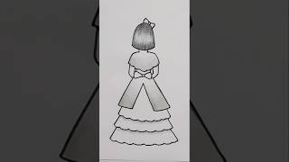 Cute Girl Drawing Easy 💖🥰 shorts youtubeshorts pencildrawing [upl. by Vaules]