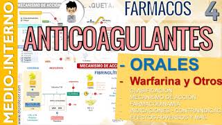 ANTICOAGULANTES ORALES Warfarina Dabigatran y más Indicaciones Efectos  Fármaco  Hemostasia 4 [upl. by Gabriella802]