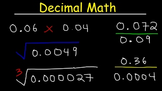 Multiplying Decimals and Dividing Decimals  The Easy Way [upl. by Eldreeda]