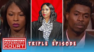 Triple Episode Two Men Bring A Woman To Court For Paternity Tests  Paternity Court [upl. by Anetsirk877]