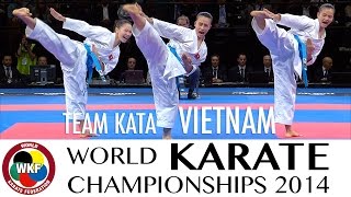 Team Kata VIETNAM Kata Paiku 2014 World Karate Championships  WORLD KARATE FEDERATION [upl. by Lumbard]