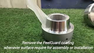 PEELGUARD REMOVABLE LACQUER on machined surface polonixcoatingspeelguard [upl. by Garling]