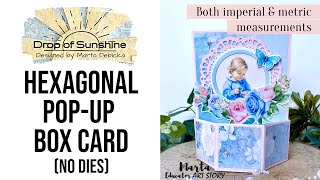 WOWZEER How to make a POUP BOX card NO DIES easy BEGINNER CRAFTS pack flat in ENVELOPE cards [upl. by Enihpets]