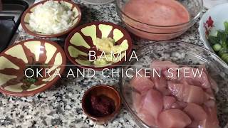 BAMIA OKRA and CHICKEN STEW [upl. by Matthias]