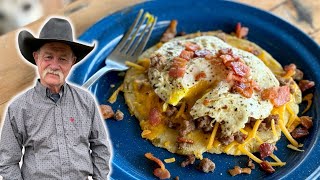 Breakfast Tostada  Mexican Breakfast Skillet [upl. by Ahsiniuq]