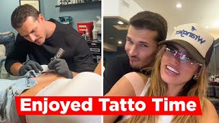 Brooks Nader and Gleb Savchenko Get Tattooed Together in PDA Filled Outing [upl. by Alphard923]