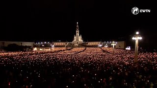 Thousands gathered in Fatima Portugal to celebrate the first apparition of the Virgin Mary [upl. by Vokaay]