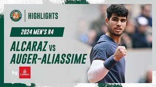 Alcaraz vs AugerAliassime Round 4 Highlights  RolandGarros 2024 [upl. by Libbie905]