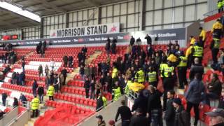 Millwall FC fans at Rotherham United away [upl. by Anikat176]