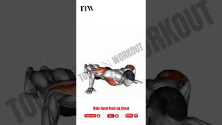 wide hand push up chest  best workout for chest [upl. by Arrim]