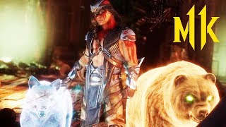 Mortal Kombat 11 ALL NIGHTWOLF Intros Dialogue amp Character Banter MK11 [upl. by Zarla]