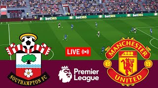 LIVE Southampton vs Manchester United Premier League 2425 Full Match  Video Game Simulation [upl. by Reffinej]