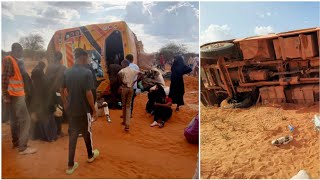 One person confirmed dead 35 others injured in bus accident along WajirMandera Road [upl. by Ragland873]