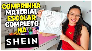 Comprinha de Material Escolar Completo na SHEIN [upl. by Canty]