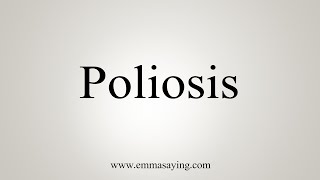 How To Say Poliosis [upl. by Elyad]