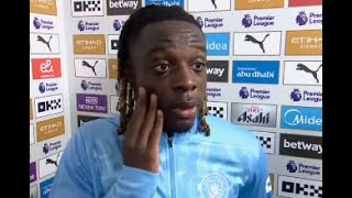 Jeremy Doku Post Match Interview Man City vs Fulham 32 [upl. by Kincaid]