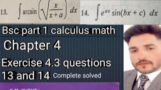 Bsc part 1 calculus math chapter 4 exercise 43 questions 13 and 14 solve with professor sufyan ali [upl. by Karlan]