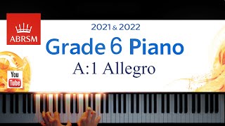 ABRSM 20212022 Grade 6 A1 Allegro  G B Pescetti Piano exam piece [upl. by Chinua]