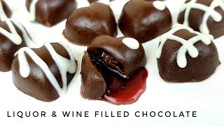 Liquor and Wine Filled Chocolate  Filled Chocolates gift idea [upl. by Sugden]