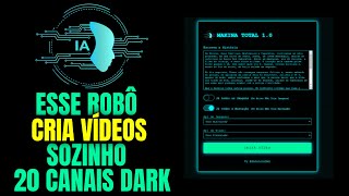 NOVO ROBÔ quotMAKINA TOTALquot CRIA VÍDEOS SOZINHO para Alimentar 20 Canais Dark no Youtube [upl. by Ardnaet]