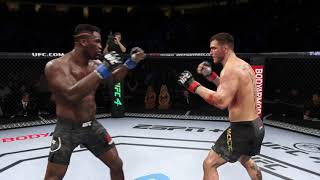 Stipe Miocic vs Francis Ngannou 2  UFC 260 Heavyweight Title Fight Full Highlights UFC 4 [upl. by Koralle188]