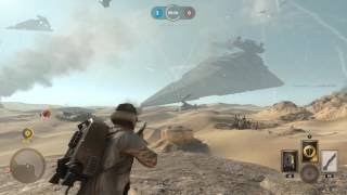 Imperial Star Destroyer Crashing on Jakku in STAR WARS Battlefront [upl. by Alick]