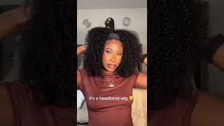 A headband wig is giving what its supposed to give🤩 Easy amp Naturalshorts hairstyle wigs [upl. by Lyrahc6]