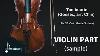 Tambourin Gossec arr Chin  Violin Part sample [upl. by Ahsirkal]