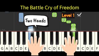 The Battle Cry of Freedom  piano easy both hands  Level1 [upl. by Airotciv583]