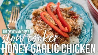 RECIPE Slow Cooker Honey Garlic Chicken  Crocktober 2017  The DIY Mommy [upl. by Etnaihc168]