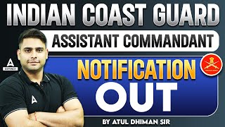 Indian Coast Guard Assistant Commandant Notification 2024  Indian Coast Guard Recruitment 2024 [upl. by Oraneg]