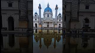 Viennas Karlskirche⛪️ vienna austria travel shorts video church kirche love reflection [upl. by Brodsky703]