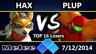 EVO 2014  VGBC  Hax Fox Vs VS  Plup Samus SSBM Losers Top 16  Melee [upl. by Pantheas455]