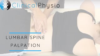 Lumbar Spine Palpation  Clinical Physio [upl. by Milton]