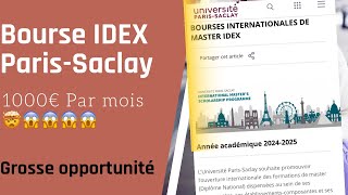 Bourse IDEX Paris Saclay  1000€mois 🤯😱 [upl. by Ennayllek]