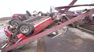 Extensive tornado damage devastates rural Evansville in Wisconsin [upl. by Ylrad]