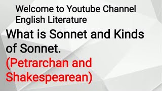 Sonnet  Petrarchan Sonnet  Shakespearean Sonnet Examples  Iambic Pentameter Urdu Hindi [upl. by Belsky]