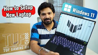 How to Setup a New Laptop Windows 11  Step by Step Detailed Guide 2024  First Imp Settings [upl. by Beverle114]