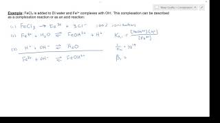 Ferric iron complexation with hydroxide part 1 [upl. by Tiga498]