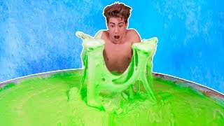 HICE EL SLIME MAS GRANDE DE LATINOAMERICA  PISCINA DE SLIME [upl. by Nnahsal516]