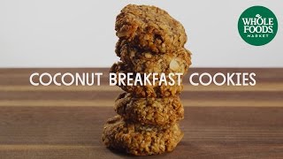 Coconut Breakfast Cookies  Special Diet Recipes  Whole Foods Market [upl. by Arlinda528]